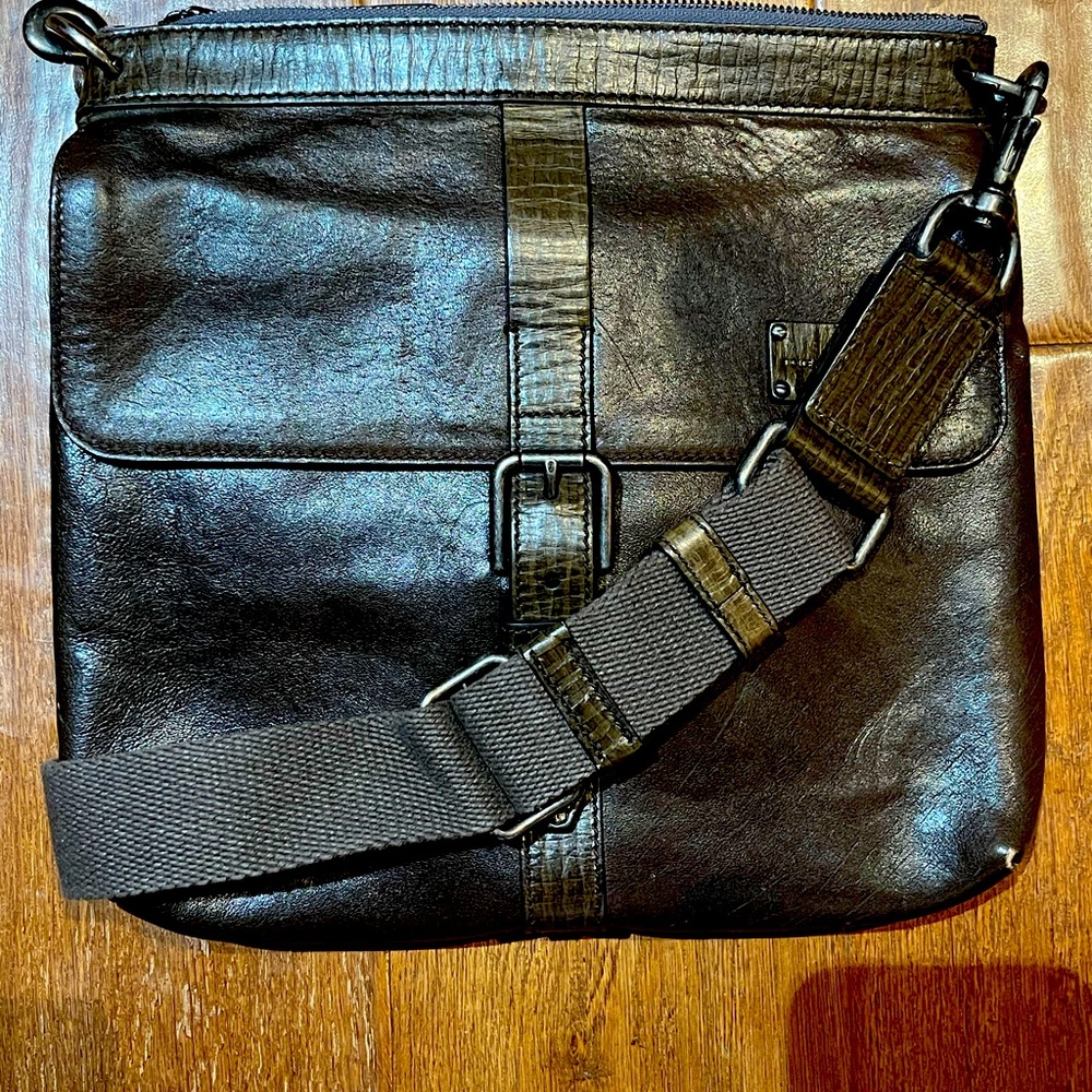 Dolce & Gabbana Brown Leather Messenger